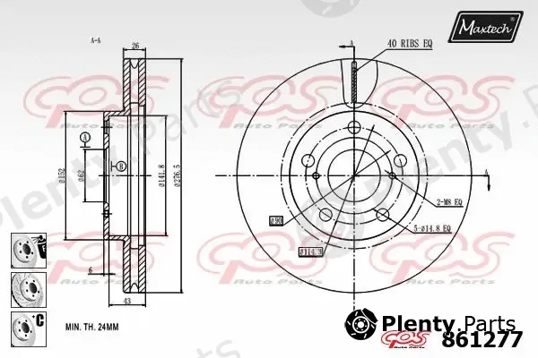 Maxtech A0102002 — Repair Set, piston/sleeve Power Plus