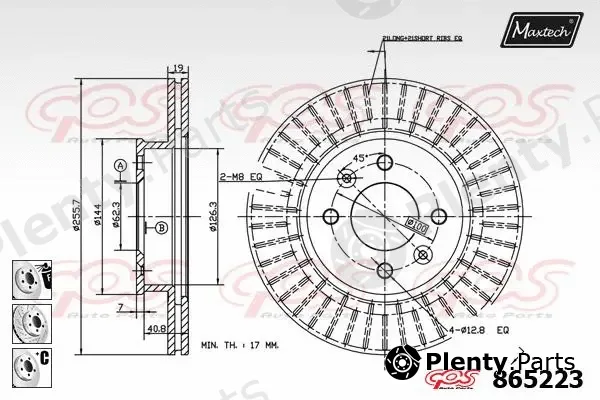 Maxtech 873585 — Brake Disc R+ (Regular Plus)
