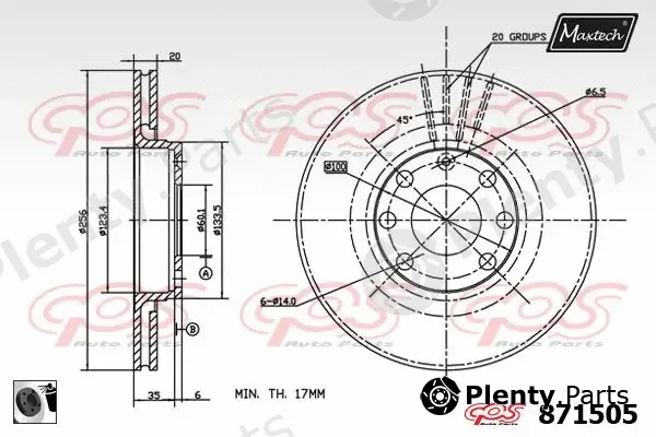 Maxtech 873028 — Brake Disc R+ (Regular Plus)
