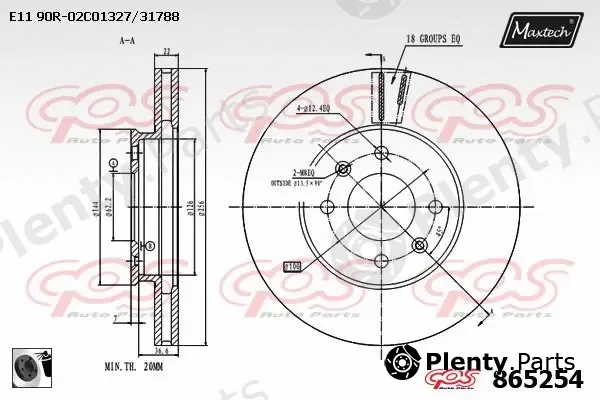 Maxtech A0101045 — Repair Set, piston/sleeve Power Plus