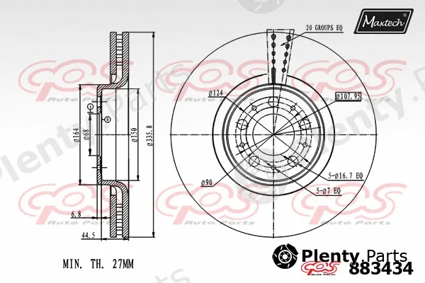Maxtech 861315 — Brake Disc R+ (Regular Plus)