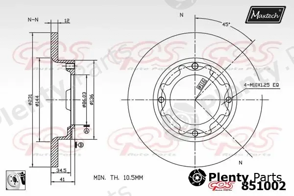 Maxtech 811114 — Brake Disc R+ (Regular Plus)