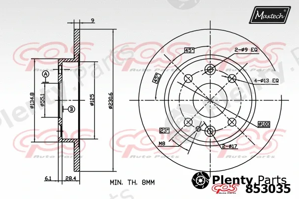 Maxtech 70200504 — Repair Kit, brake caliper