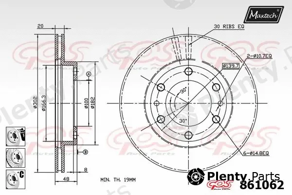 Maxtech 70200291 — Repair Kit, brake caliper