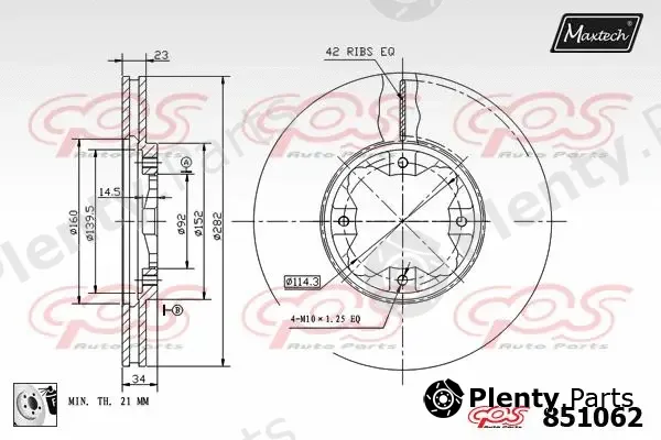 Maxtech 877247 — Brake Disc R+ (Regular Plus)