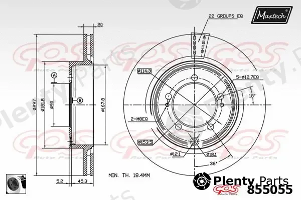 Maxtech 857085 — Brake Disc R+ (Regular Plus)