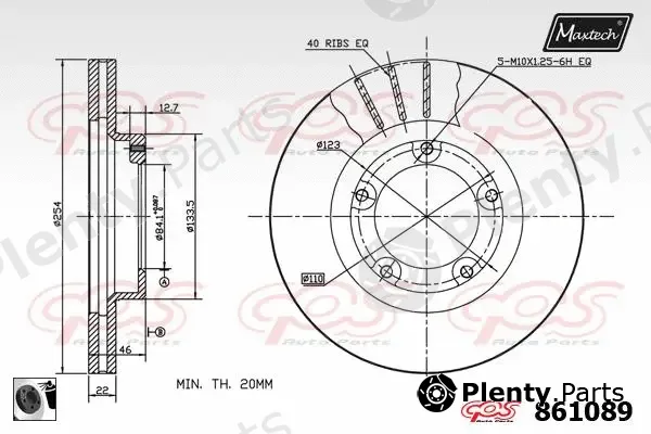 Maxtech 857149 — Brake Disc R+ (Regular Plus)