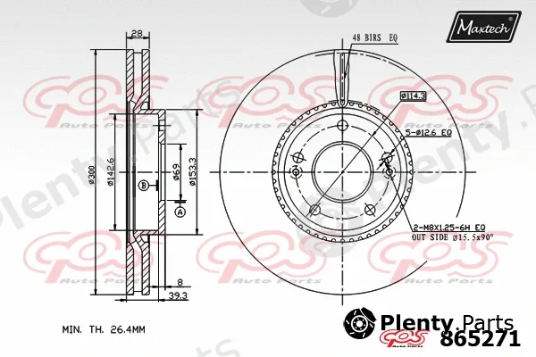 Maxtech 861091 — Brake Disc R+ (Regular Plus)