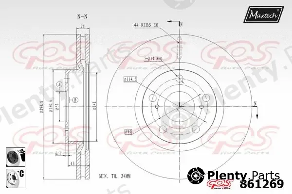 Maxtech C0102302 — Piston