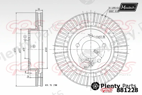 Maxtech 871007 — Brake Disc R+ (Regular Plus)