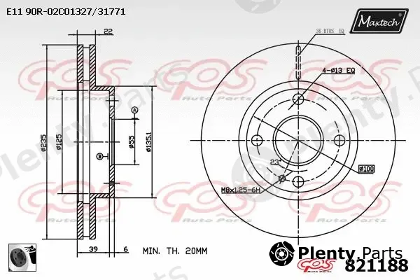 Maxtech 71810164 — Guide Bolt, brake caliper