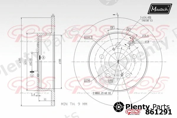 Maxtech 821270 — Brake Disc R+ (Regular Plus)