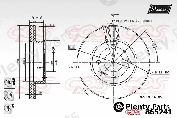 Maxtech 853002 — Brake Disc R+ (Regular Plus)