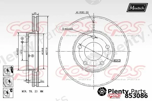 Maxtech 875630 — Brake Disc R+ (Regular Plus)
