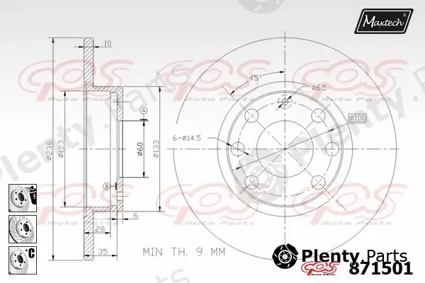 Maxtech 71810265 — Guide Bolt, brake caliper