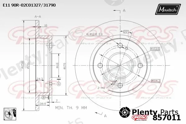 Maxtech 72943031 — Piston, brake caliper