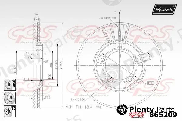 Maxtech 861117 — Brake Disc R+ (Regular Plus)