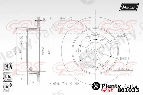 Maxtech 800111 — Bolt, brake disc