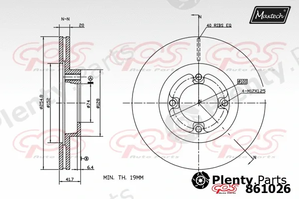 Maxtech 861085 — Brake Disc R+ (Regular Plus)