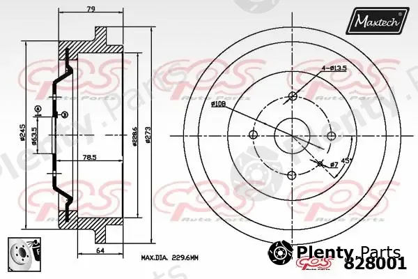 Maxtech 811161 — Brake Disc R+ (Regular Plus)
