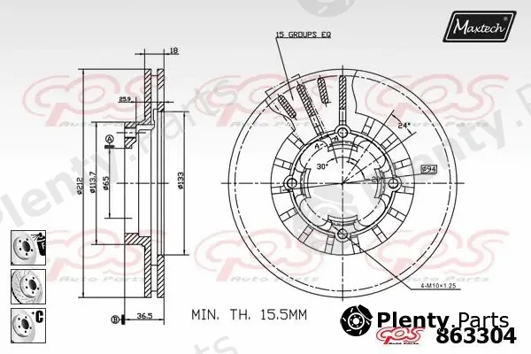 Maxtech 5271024 — Steering Knuckle, wheel suspension