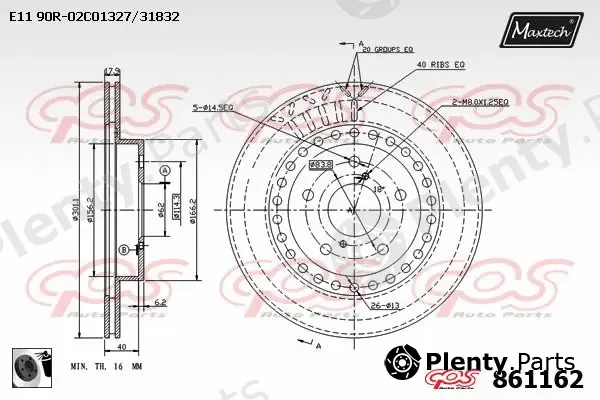 Maxtech 72954011 — Piston, brake caliper