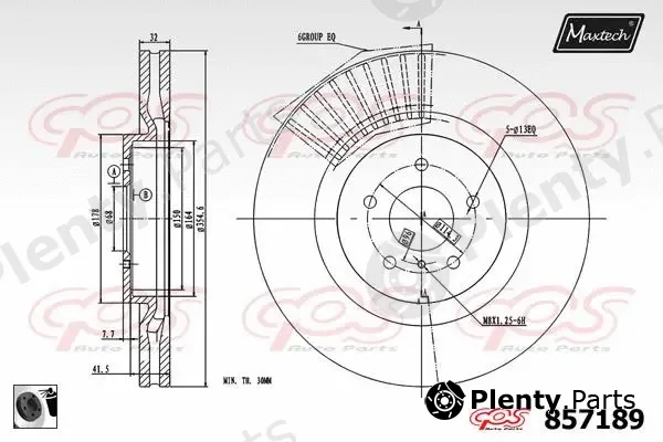 Maxtech 851058 — Brake Disc R+ (Regular Plus)