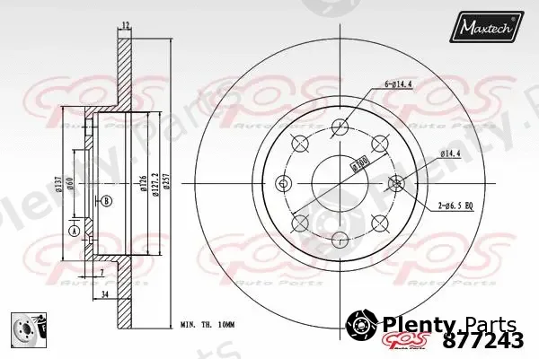 Maxtech 70180009 — Seal, brake caliper piston