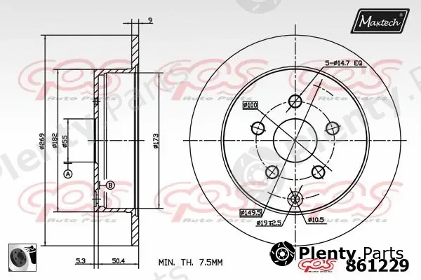 Maxtech 71810023 — Guide Bolt, brake caliper