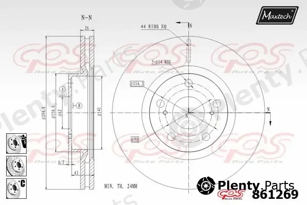 Maxtech C0102303 — Piston