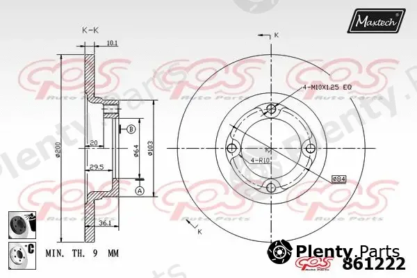 Maxtech 865001 — Brake Disc R+ (Regular Plus)