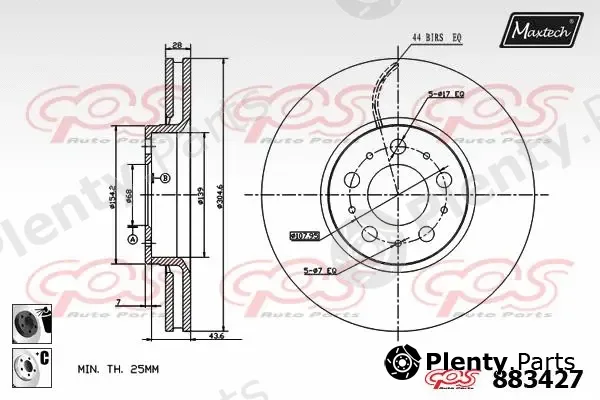 Maxtech 861310 — Brake Disc R+ (Regular Plus)