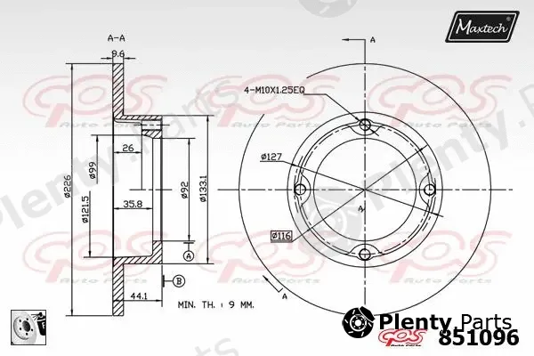Maxtech 71810010 — Guide Bolt, brake caliper