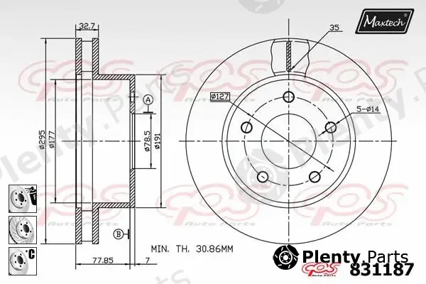 Maxtech 71810004 — Guide Bolt, brake caliper