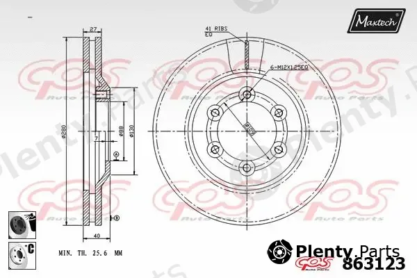 Maxtech 861272 — Brake Disc R+ (Regular Plus)