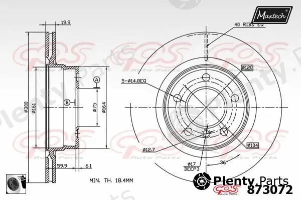 Maxtech 861268 — Brake Disc R+ (Regular Plus)