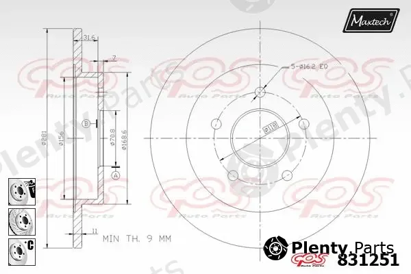 Maxtech 71810072 — Guide Bolt, brake caliper