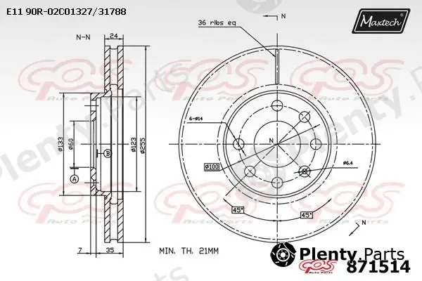 Maxtech 71810064 — Guide Bolt, brake caliper