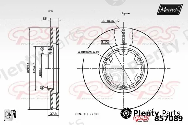 Maxtech 71810042 — Guide Bolt, brake caliper