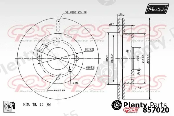 Maxtech 71810210 — Guide Bolt, brake caliper