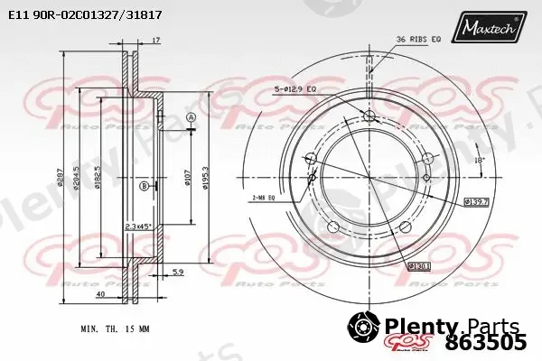 Maxtech 5265248 — Steering Knuckle, wheel suspension