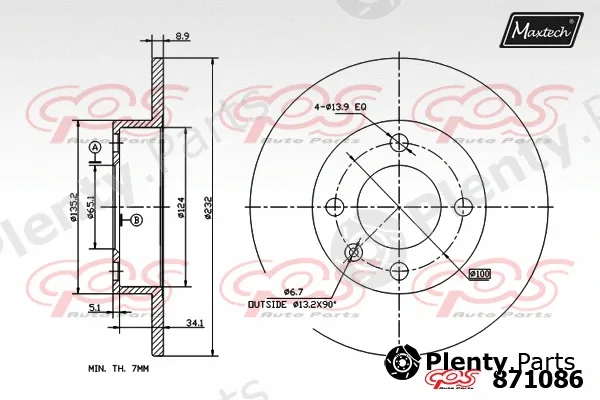 Maxtech 6254009 — Brake Caliper