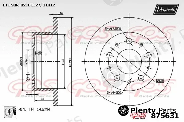 Maxtech 883407 — Brake Disc R+ (Regular Plus)