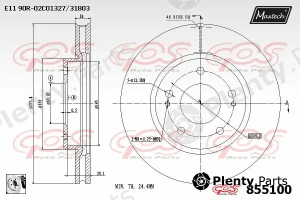 Maxtech 72944032 — Piston, brake caliper
