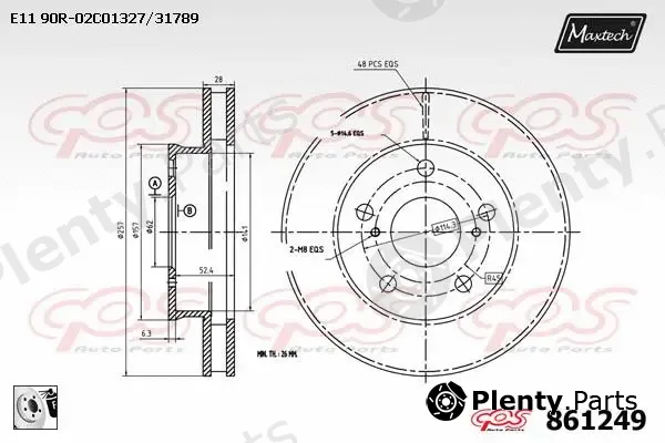 Maxtech 71810043 — Guide Bolt, brake caliper