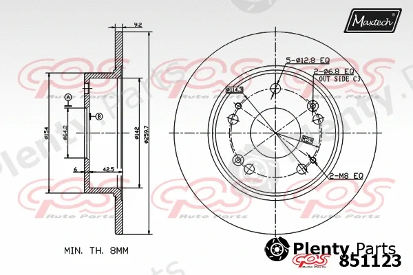 Maxtech 821227 — Brake Disc R+ (Regular Plus)