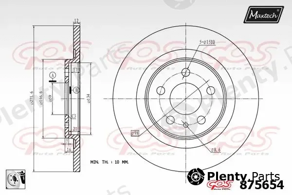Maxtech 831240 — Brake Disc R+ (Regular Plus)