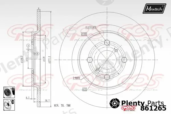 Maxtech 871506 — Brake Disc R+ (Regular Plus)