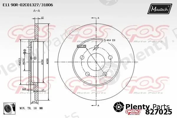 Maxtech 71810135 — Guide Bolt, brake caliper