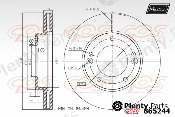 Maxtech 72943012 — Piston, brake caliper